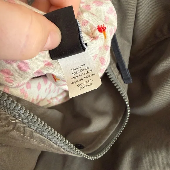 BETABRAND Women’s Morning Mess Chino Twill Green Utility Jacket Hooded - Size XL - Picture 12 of 15